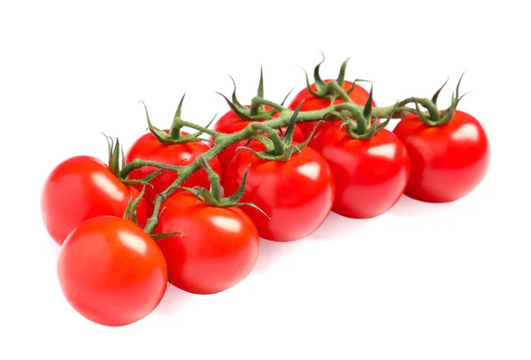 Branch of fresh cherry tomatoes isolated on white — Stock Photo, Image