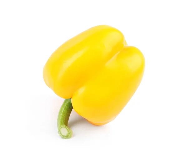 Pimiento amarillo maduro aislado sobre blanco — Foto de Stock