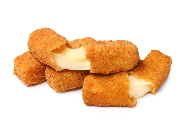 Купа смачних сирних паличок ізольовані на білому — стокове фото