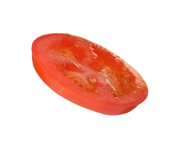 Кусок томата для бургера изолирован на белом — стоковое фото