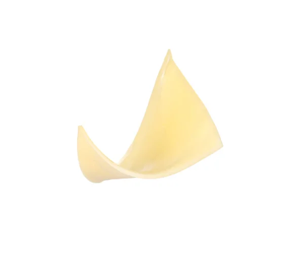 Beyaz üzerinde izole Burger için peynir dilim — Stok fotoğraf