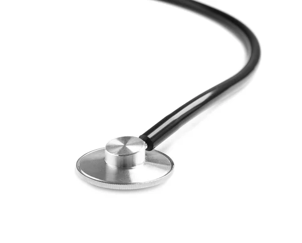 Stethoscope isolated on white, closeup. Medical tool Stock Image