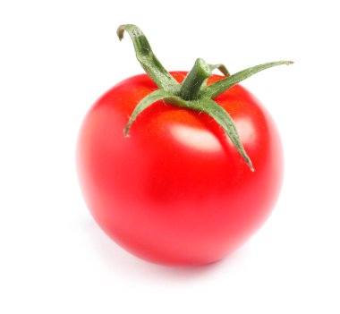 Beyaz üzerinde izole taze organik kiraz domates