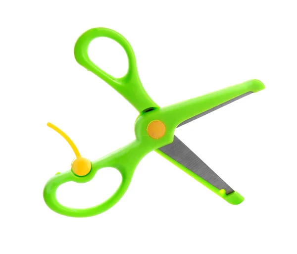 Pair of training scissors on white background — Stock Photo, Image