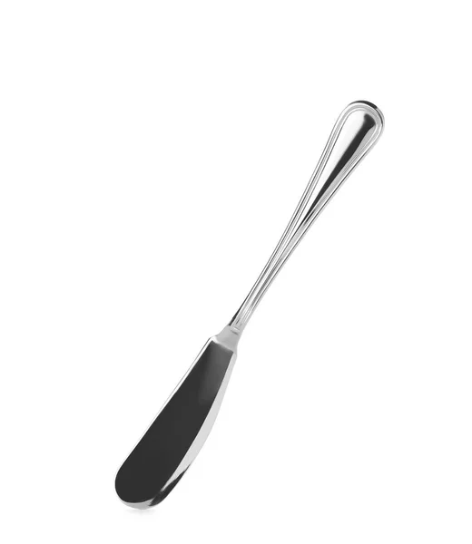 Yeni metal tereyağı bıçak beyaz izole — Stok fotoğraf