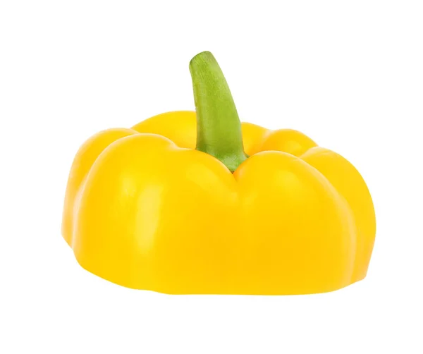 Cut żółty papryka na białym tle — Zdjęcie stockowe