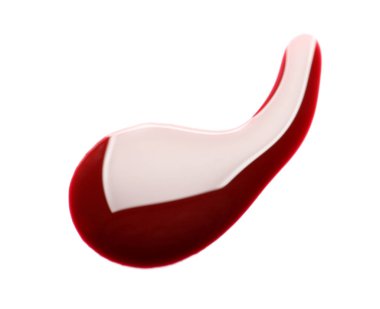 Beyaz arka planda renkli oje örneği