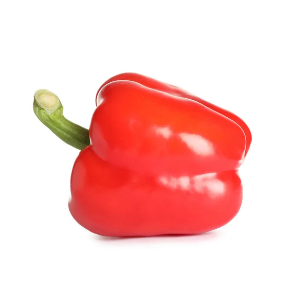 Tasty ripe red bell pepper on white background — Stock Photo, Image