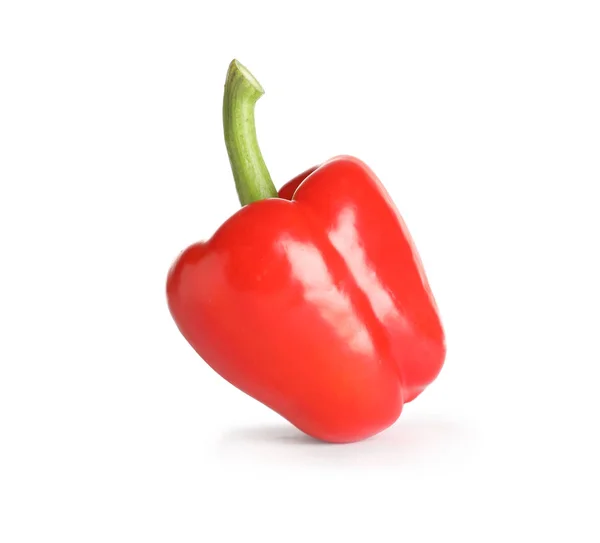 Tasty ripe red bell pepper on white background — Stock Photo, Image