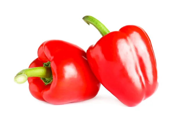 Ízletes érett vörös paprika fehér alapon — Stock Fotó