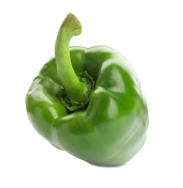 Pimenta verde madura no fundo branco — Fotografia de Stock