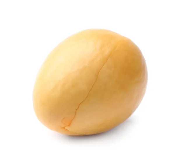 Schöne glatte Avocado Stein auf weißem Hintergrund — Stockfoto