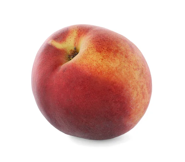 Läcker mogen söt persika isolerad på vit — Stockfoto