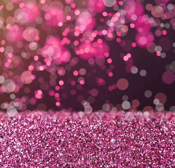 Schöne Roségold-Glitter und Bokeh-Effekt auf dem Hintergrund — Stockfoto