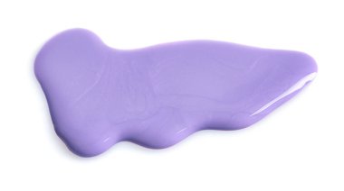 Beyaz arka planda renkli oje döküldü