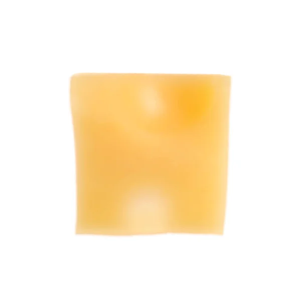 白に分離されたおいしいチーズのキューブ — ストック写真
