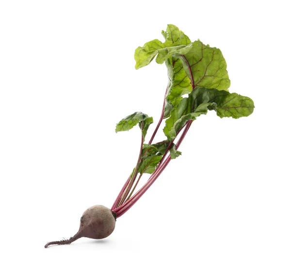 Fresh beet with leaves on white background — Stock Photo, Image