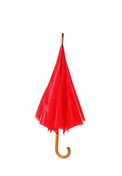 Guarda-chuva vermelho fechado moderno isolado em branco — Fotografia de Stock