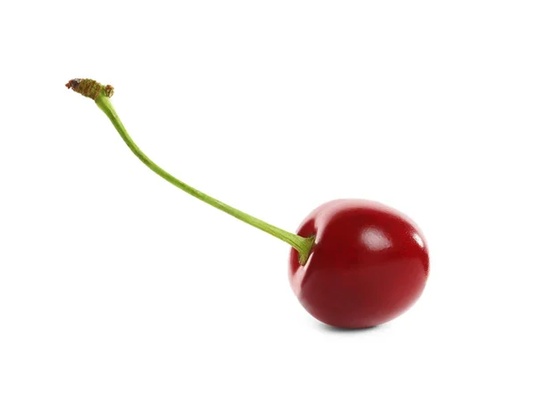 Delicioso maduro doce cereja no fundo branco — Fotografia de Stock