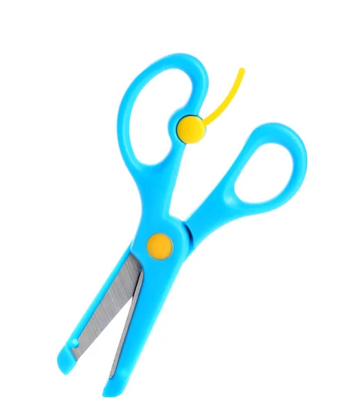 Pair of training scissors on white background — Stock Photo, Image