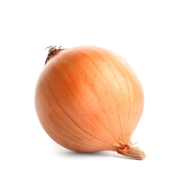 Frische reife Zwiebelzwiebel auf weißem Hintergrund — Stockfoto
