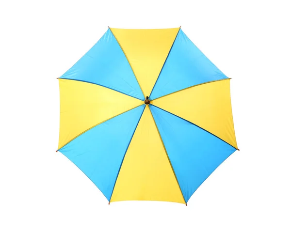 Paraguas brillante abierto moderno aislado en blanco — Foto de Stock