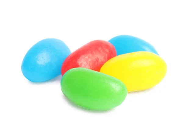 Deliziose gelatine colorate isolate su bianco — Foto Stock