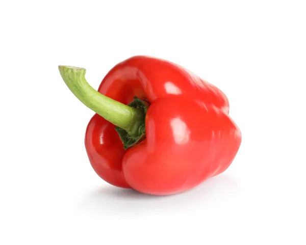 Leckere reife rote Paprika auf weißem Hintergrund — Stockfoto