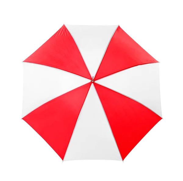 Современный открытый яркий зонтик, изолированный на белом — стоковое фото