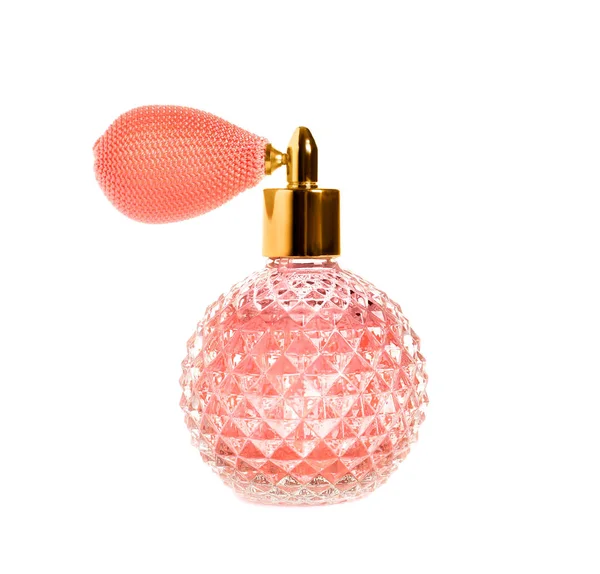 Garrafa de perfume de luxo isolado em branco — Fotografia de Stock