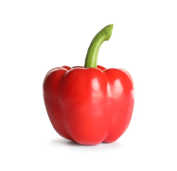 Ízletes érett piros kaliforniai paprika fehér alapon — Stock Fotó