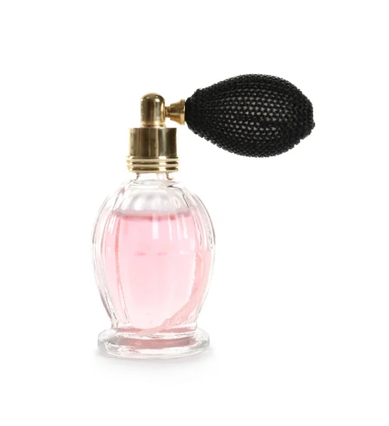 Botella de perfume de lujo aislado en blanco —  Fotos de Stock