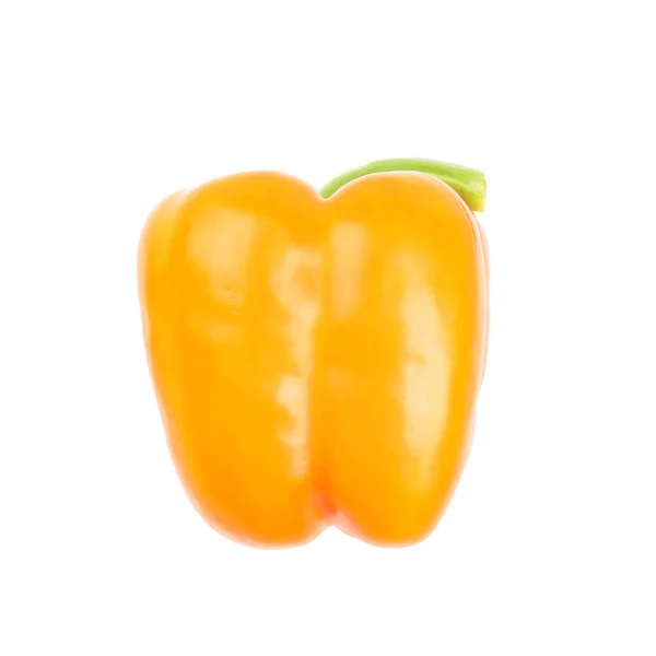 Pimenta de sino laranja madura no fundo branco — Fotografia de Stock