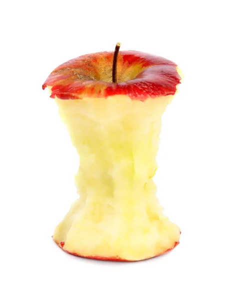 แกนแอปเปิ้ลสีแดงเปรี้ยวบนพื้นหลังสีขาว — ภาพถ่ายสต็อก