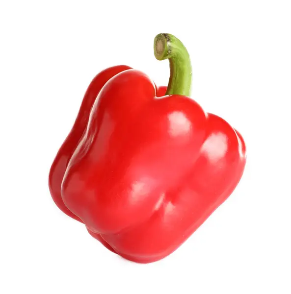Вкусный спелый красный перец на белом фоне — стоковое фото