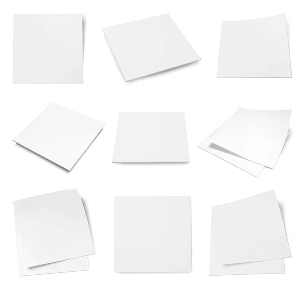 Set of blank brochures on white background. Mock up for design — Stock Photo, Image