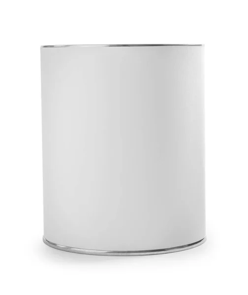 白色上隔离的封闭空白油漆罐 — 图库照片