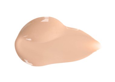 Beyaz arka plan üzerinde sıvı temel temel örneği, üst görünüm