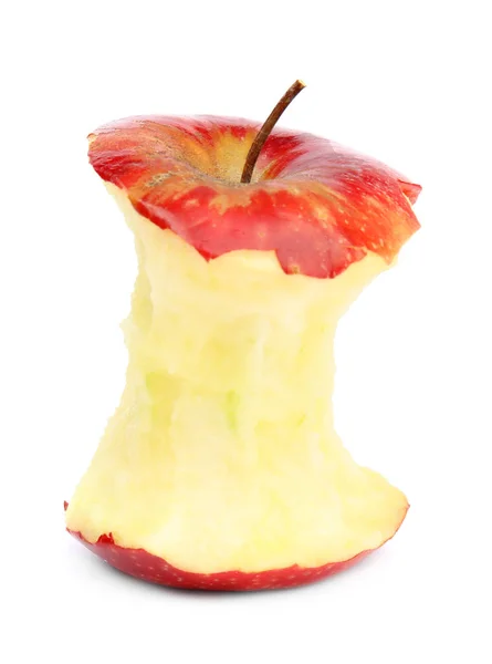 แกนแอปเปิ้ลสีแดงเปรี้ยวบนพื้นหลังสีขาว — ภาพถ่ายสต็อก