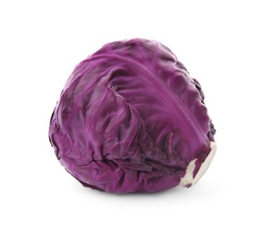 Beyaz arka plan üzerinde Bütün Konfit kırmızı lahana