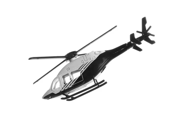 Modern toy military helicopter on white background — Stock Photo, Image