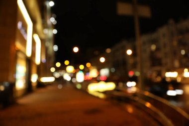 Bokeh efektli bulanık şehir manzarası