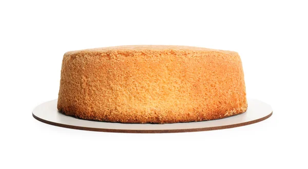 Heerlijke verse zelfgemaakte taart op witte achtergrond — Stockfoto