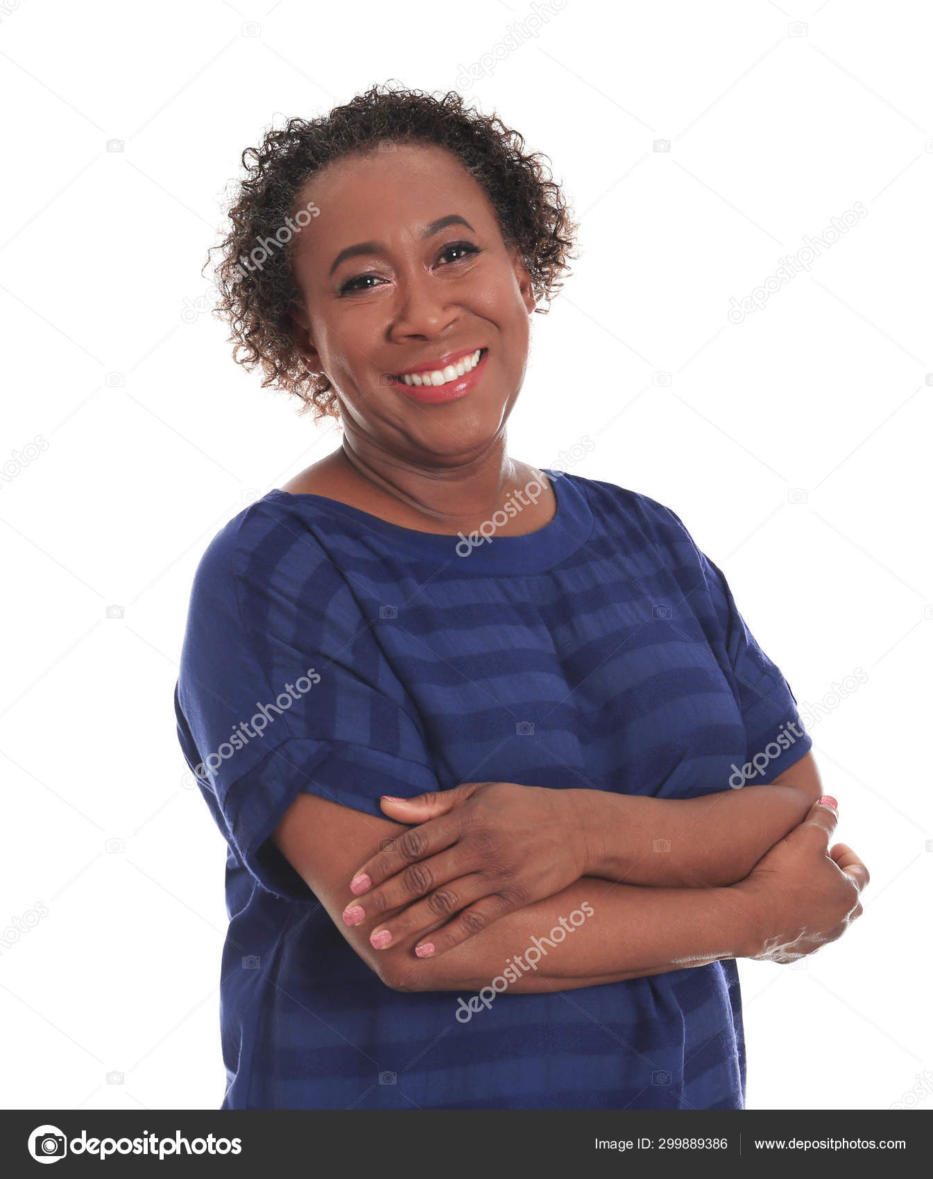 白い背景に幸せなアフリカ系アメリカ人女性の肖像画 ストック写真 C Liudmilachernetska Gmail Com