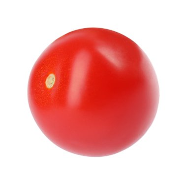 Beyaz arka planda lezzetli taze kiraz domates