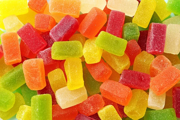 Olika färgglada Sweet Jelly godis, uppifrån och — Stockfoto
