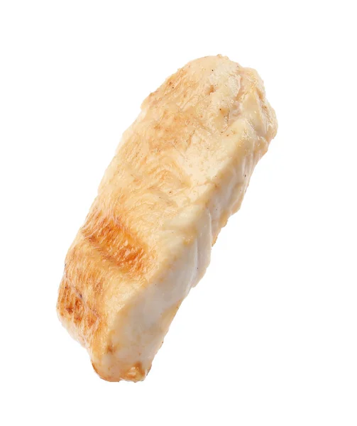 Шматочок смачного смаженого м'яса на білому тлі — стокове фото