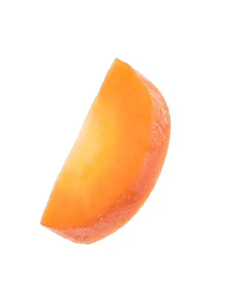 Slice of fresh carrot on white background — Stock Photo, Image