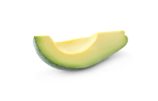 Segment van rijpe avocado op witte achtergrond — Stockfoto