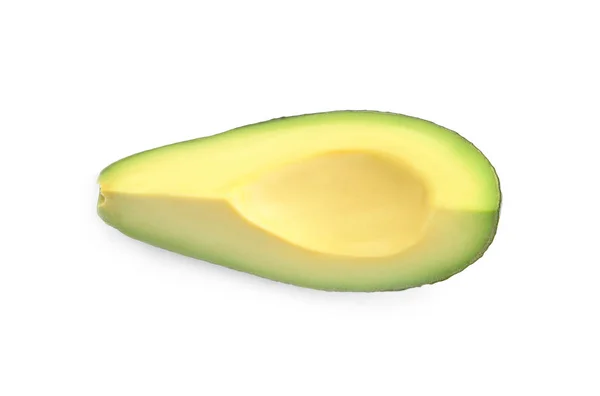 Segment van rijpe avocado op witte achtergrond — Stockfoto